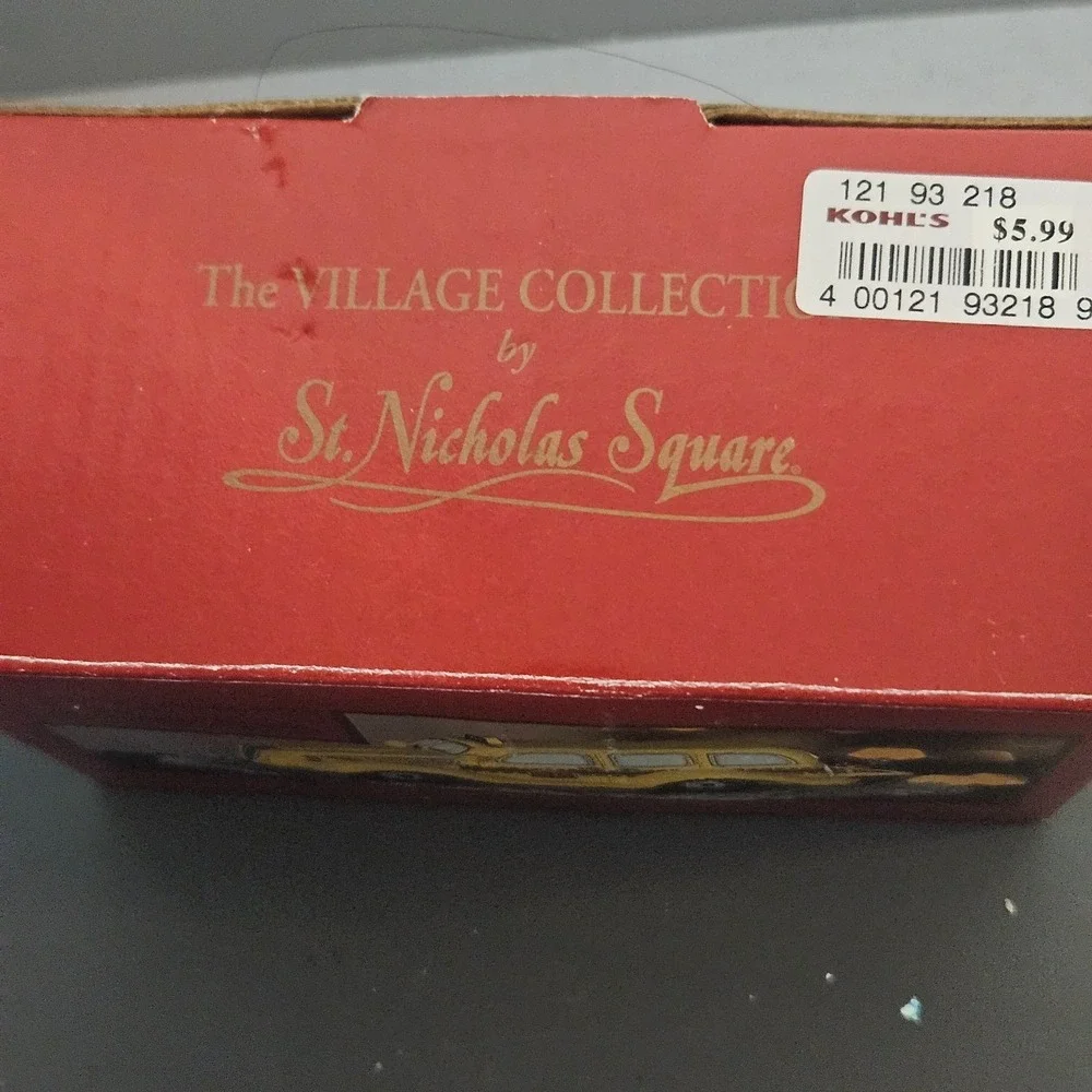 St Nicholas Square Village Accessory Yellow City Taxi Cab Car Vehicle Decor‎